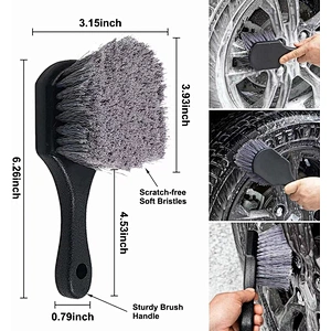 Detailing Washing Accessories Multifunctional Gray Short Handle Car Tire Brush